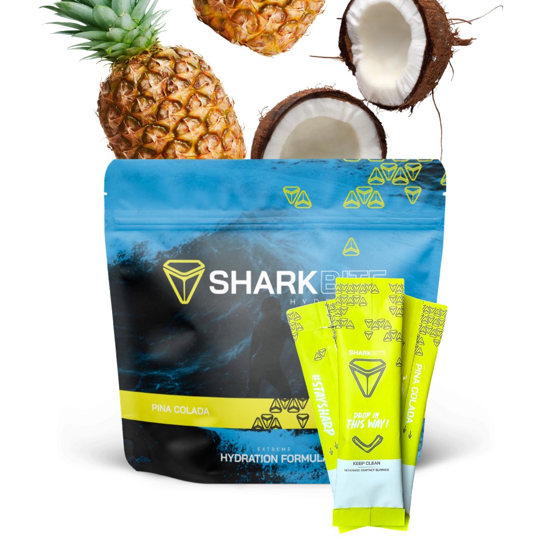 Image of PINA COLADA Electrolyte Sports Drink - 24 Sticks pack. | Sharkbite Hydration