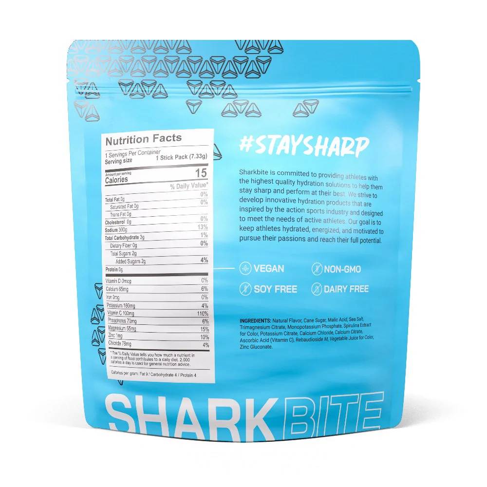 #sharkbite_hydration# - #Fruit_punch# - #pina_colada# - #orange# - #strawberry_lemonade# - #berry_rush# - #hydration# - #electrolytes# - #sports_hydration#